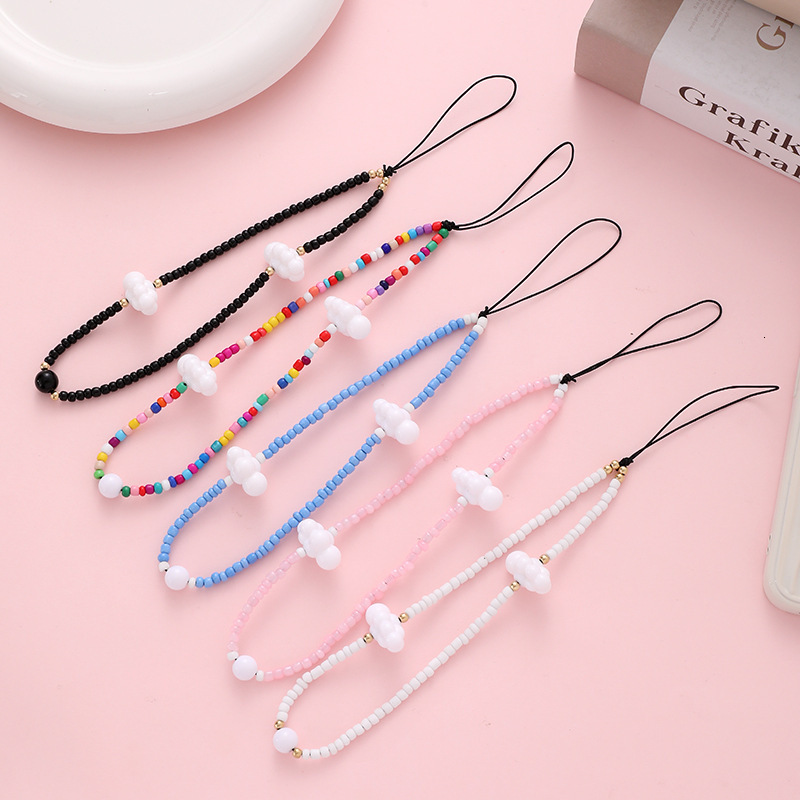 Yilian Jewelry New Cloud Beaded Colorful Wrist Chain Accessories Short Phone Hanging Rope Gift for Women