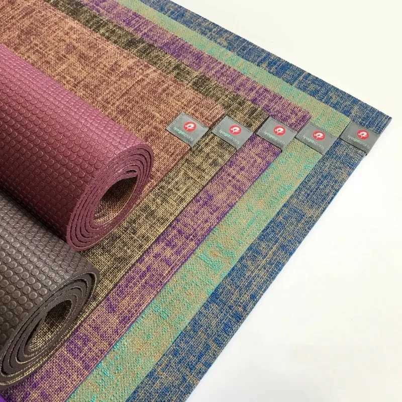 Natural Jute Yoga Mat 183 X 61 X 0.5cm Health and Environmental Protection Yoga Mat Wear resistant and Anti slip Fitness Mat W240906