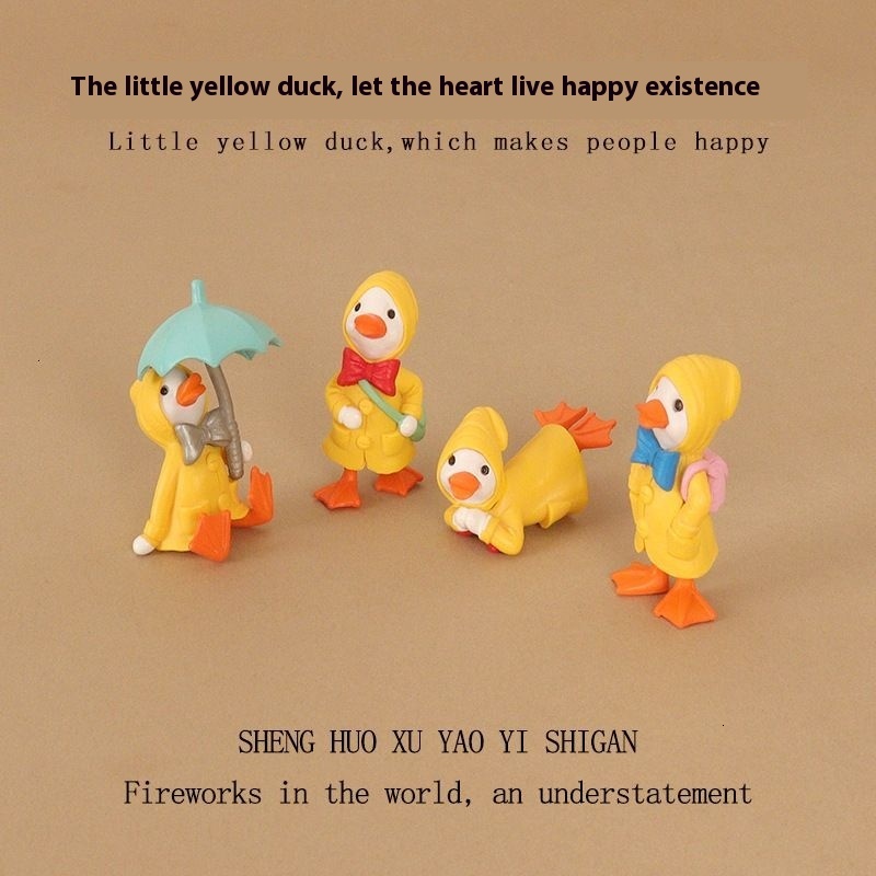 Cute Little Duck Design Backpack - Unique Plastic Artwork Ideal for Vehicle Accessories