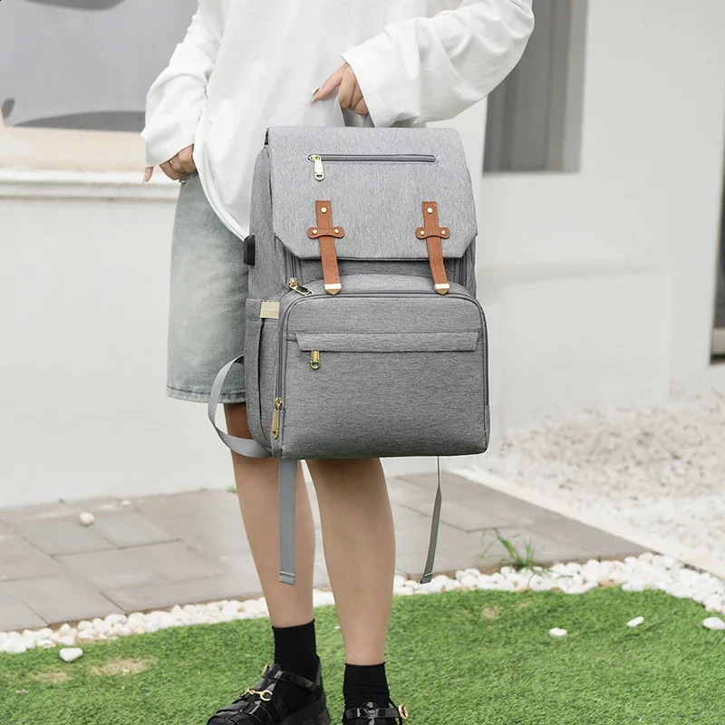 Nylon Soild Mommy Backpack Zipper Casual High Quality Bags for Women 2024 Fashion Style Mother and Baby Large Capacity 240906