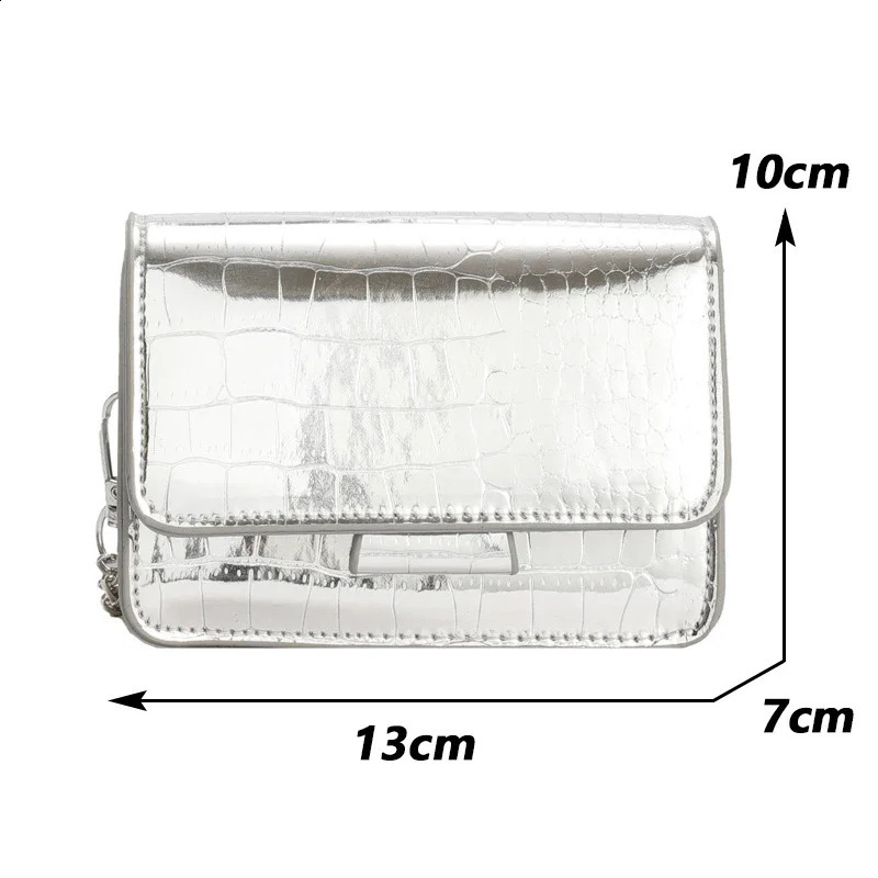 Retro womens silver chic cross shaped bag luxurious designer shoulder bag fashionable gold mini square cute Pu leather handbag 240907
