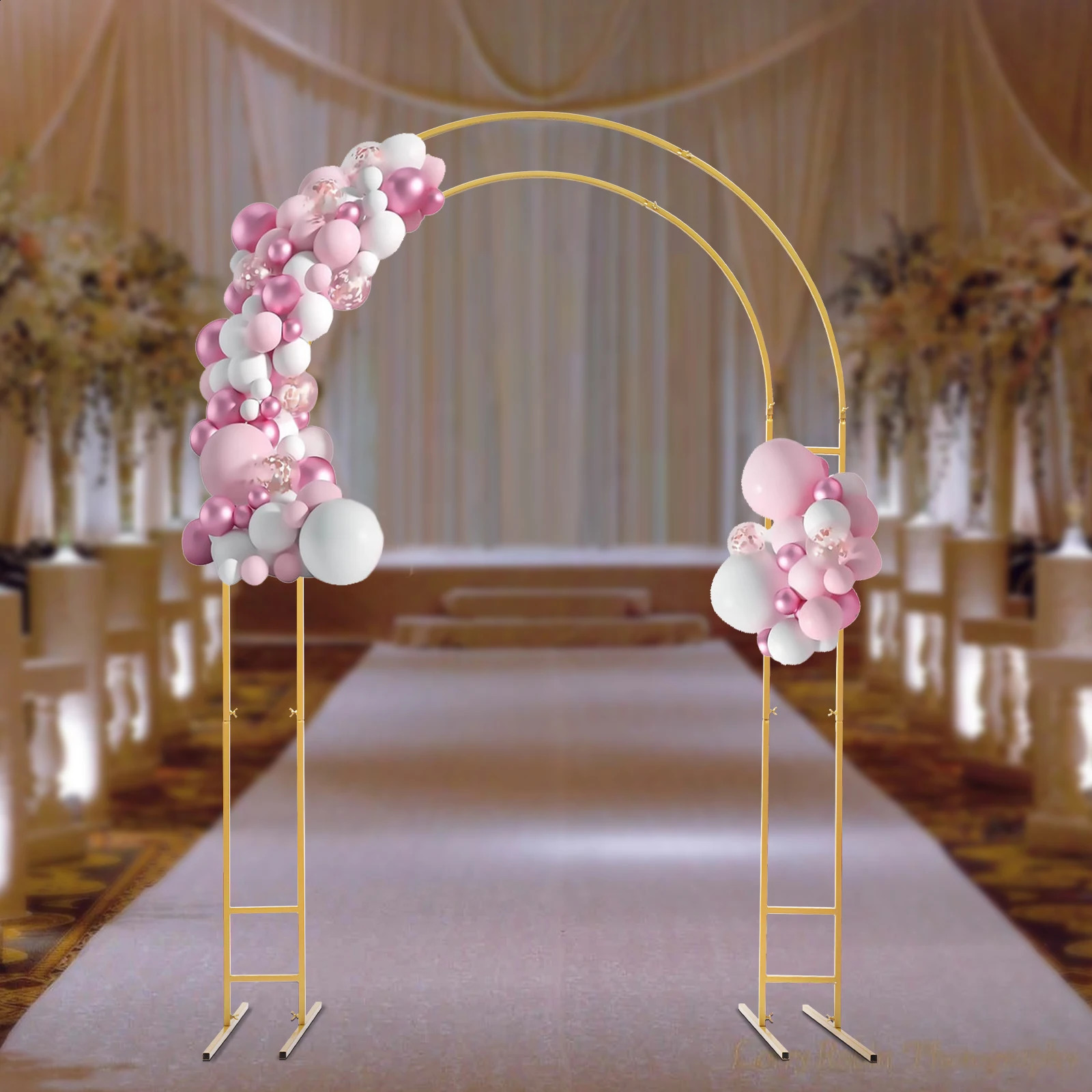 Wedding arch bracket with base balloon background for wedding party decoration 240906