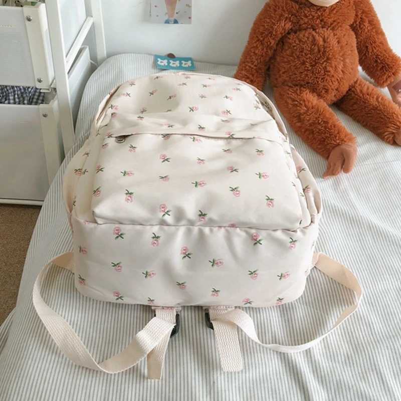 CMM Girls Medium Backpacks Womens Backpack Purse Teens Cute Flower Print Travel Anti Theft Daypack Casual School Bookbag 240907