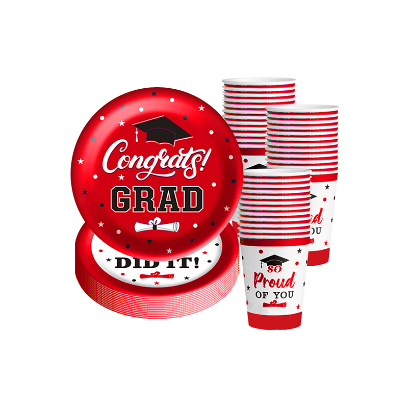 Graduation season themed party birthday supplies suitable for graduation season birthday party decoration tableware set