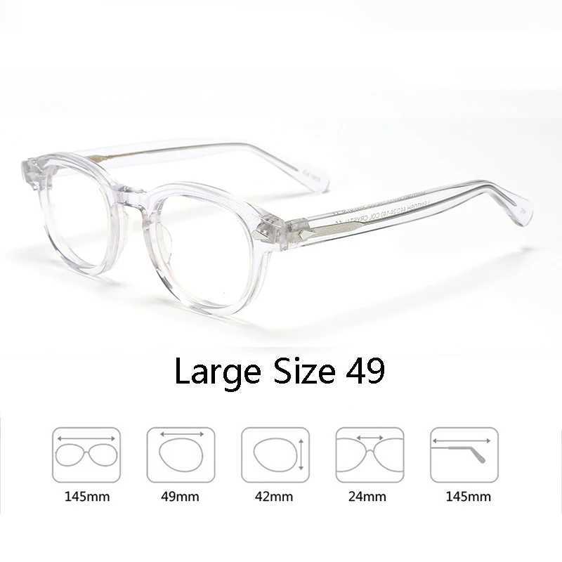 Mens frame style glasses transparent lens Johnny Depp brand computer designer mens round retro W240906