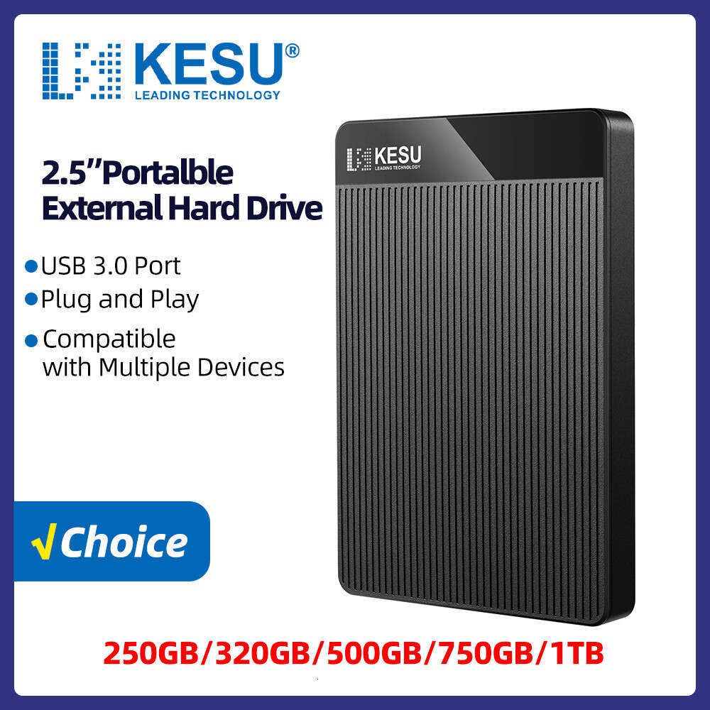 KESU Hdd 2.5" Portable External Hard Drive disk 2tb/1tb /320gb/500gb/750gb Compatible for PC Desktop Book Computer