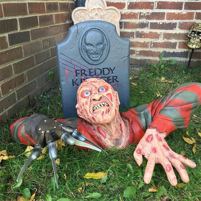 Horror Creeper Zombie IndoorOutdoor Garden Statue Halloween Decoration Resin Sculpture Home Party Decor Gift y240907