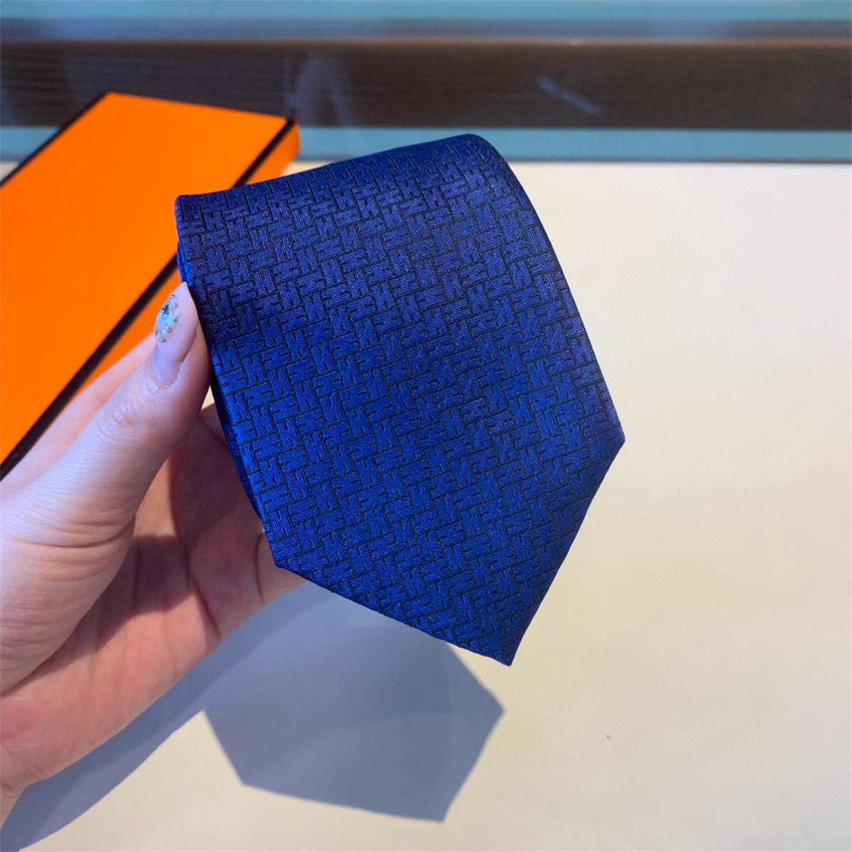 2024 Men's tie Luxury silk ties Fashion tie Men's wedding jacquard tie hand woven casual business tie box 893