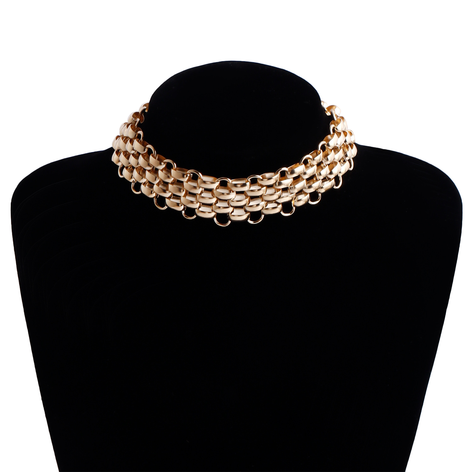 Exaggerated Punk Thick Necklace And Bracelet Jewelry Set For Women Stainless Steel Gold Plated Silver Color Choker Necklace Party Jewelry Gifts Y2K Ra