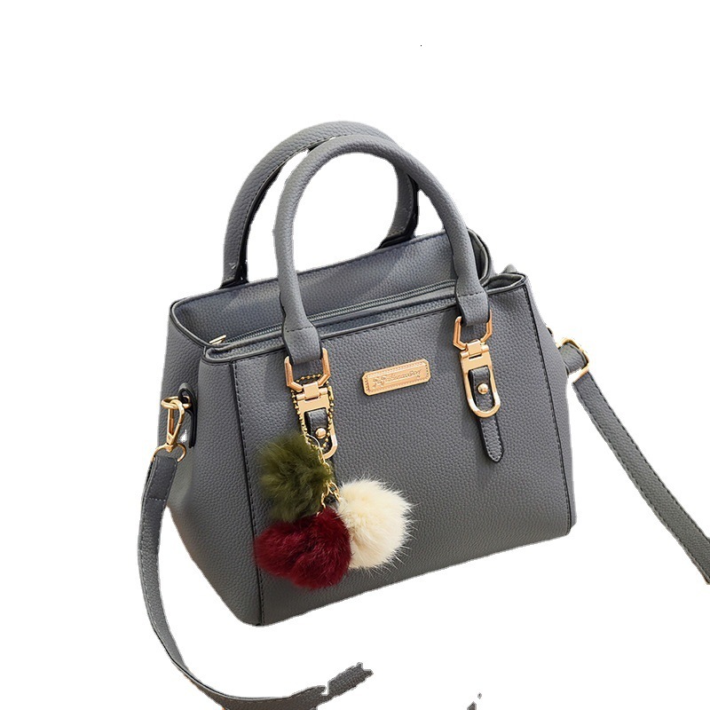 hot Plush Shoulder Bag for Women: Diagonal Small Double Layer Handbag with Large Capacity