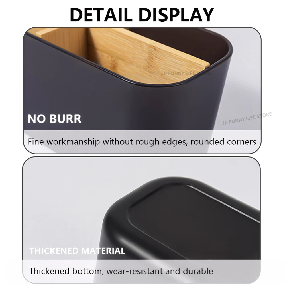 Bamboo electric toothbrush holder shaver makeup brush storage box toothbrush holder bathroom accessories 240903