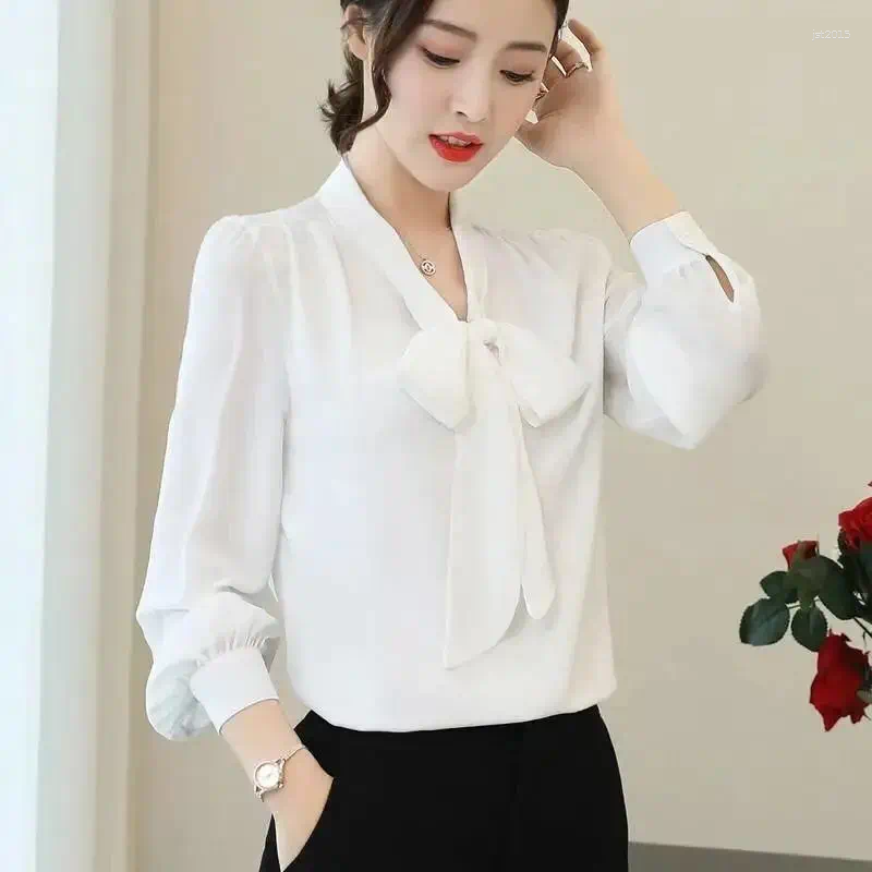 Women's Blouses Monochromatic Long Sleeve Shirts Casual Loose Tops All-match Temperament Simplicity Style Fashion Autumn