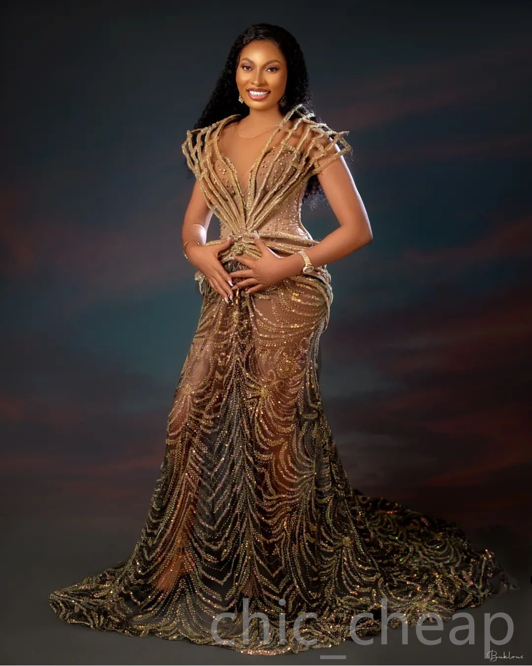 2024 Mermaid Brown Prom Dresses For Special Occasions Rhinestones Sequined Lace Illusion Evening Formal Party Second Reception Birthday Engagement Gow