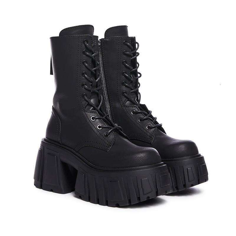 2024 New Women Super 10Cm Thick-Soled British Style Punk Fashion Platform Thigh High Boots