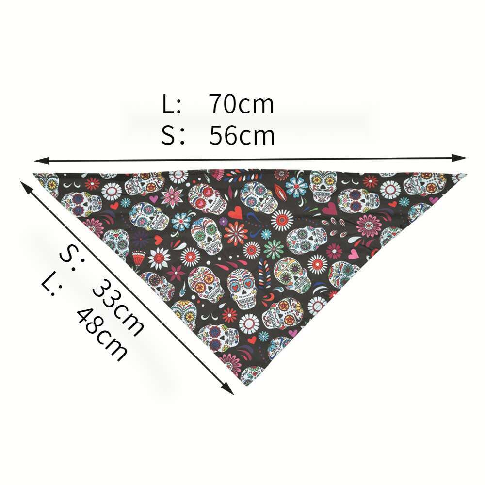 New Halloween triangular dog saliva towel, cat neck cover, scarf, pet accessory