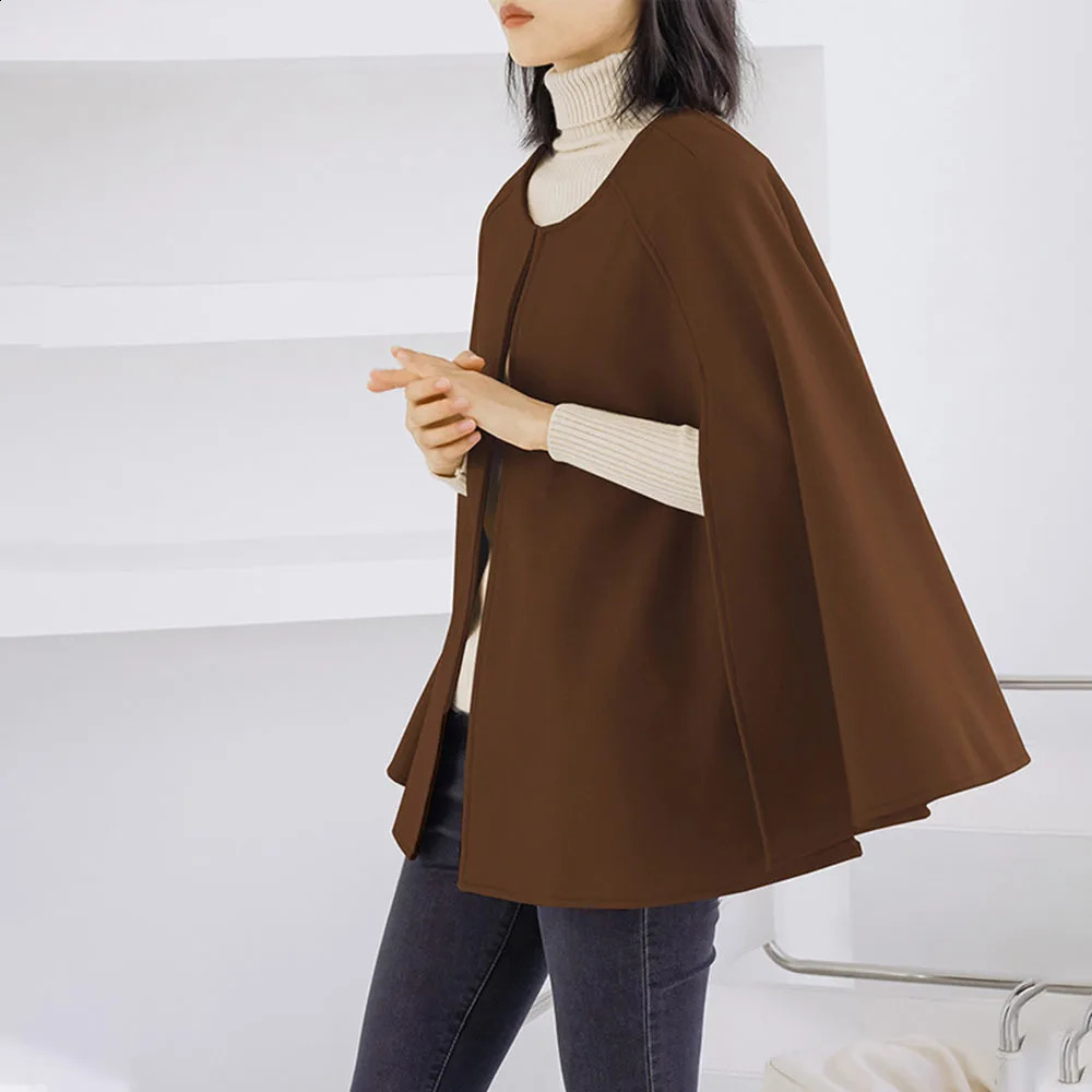 Japanese style O-neck raincoat jacket loose casual shawl jacket fashionable cardigan wool sweater for womens autumn and winter style womens cardigan j