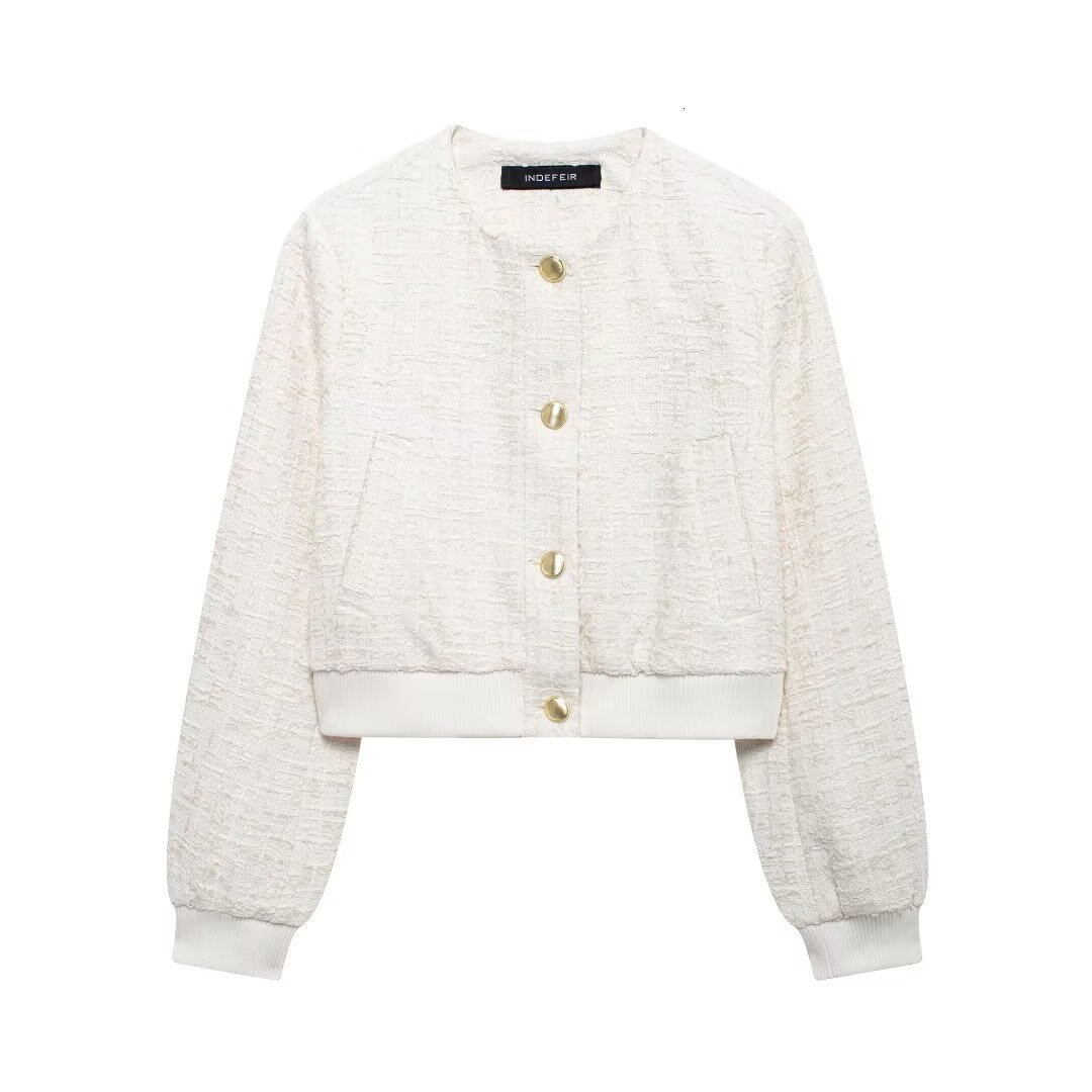 Sensational Jacket Street Fashion Texture Short Style Casual Womens Clothing Autumn New Products