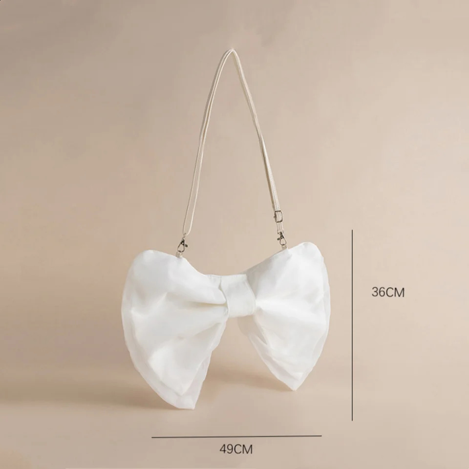 er Women Bow Tie Lace Handbags Canvas Shoulder Bag Female Large Shoulder Bags Fashion Crossbody Bags Bolsa Feminina 240906