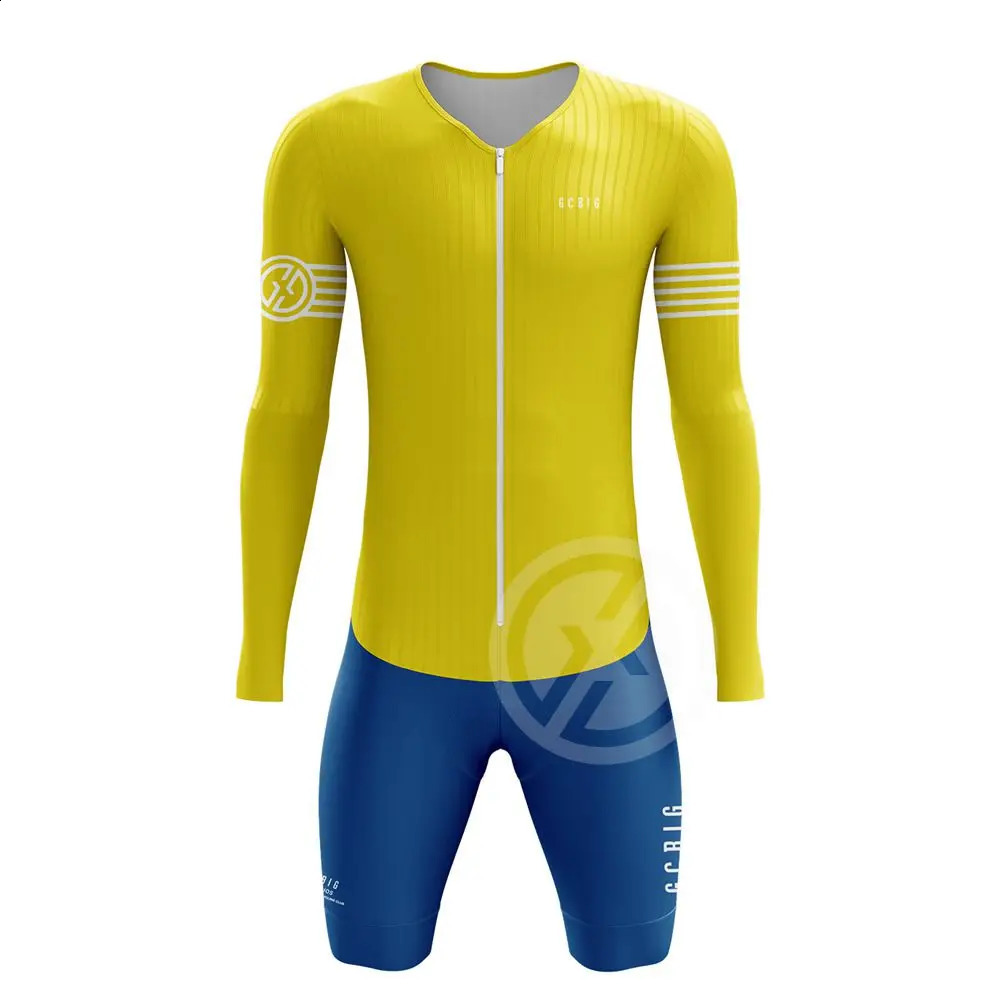GCBIG Top Triathlon Suit Mens High Quality Road Bodysuit Ciclismo Mtb One Piece Bicycle Sets Jumpsuit Culotte Hombre 240907