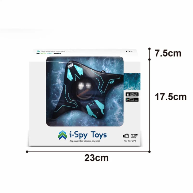 WIFI RC Submarine Underwater Camera Visible HD Video Diving Vessel Speedboat Ray-style Drone RC Boat Toys 240905