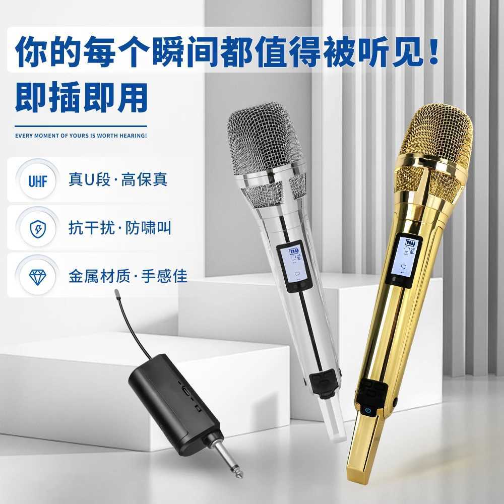 Microphones WARADIGM-SKM9000 KK205 wireless microphone two U-bands each FM home sound card outdoor speaker karaoke stage J240830