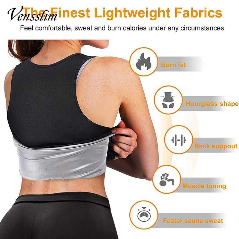 Waist Tummy Shaper Sauna Vest for Women Heat Trapping Sweat Slimming Waist Tank Tops Weight Loss Workout Body Shaper Clothes Suits Y240907F6BB - view 7