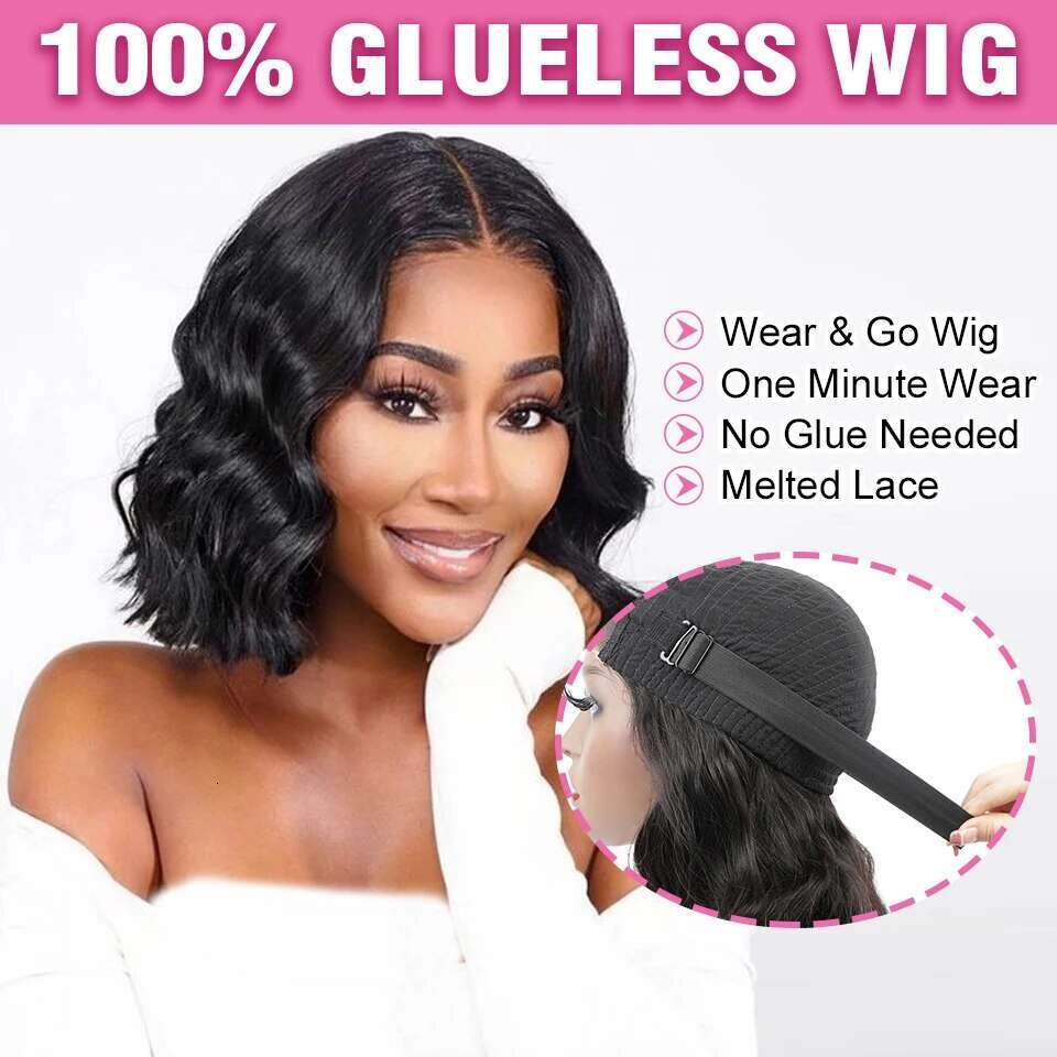 Pre Plucked Wigs Loose Deep Wave Short Wear And Glueless Human Hair Bob 4X4 Lace Closure Wig Ready To Go