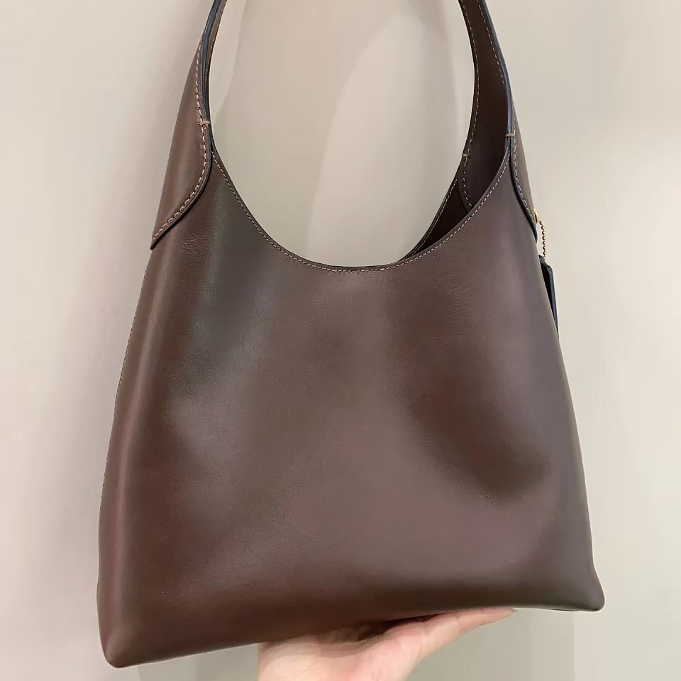 designer tote Bag Brooklyn 28 hobo handbag pure colour beach crossbody genuine shoulder purse large capacity sac luxe shopping leather casual brown clutch pochette
