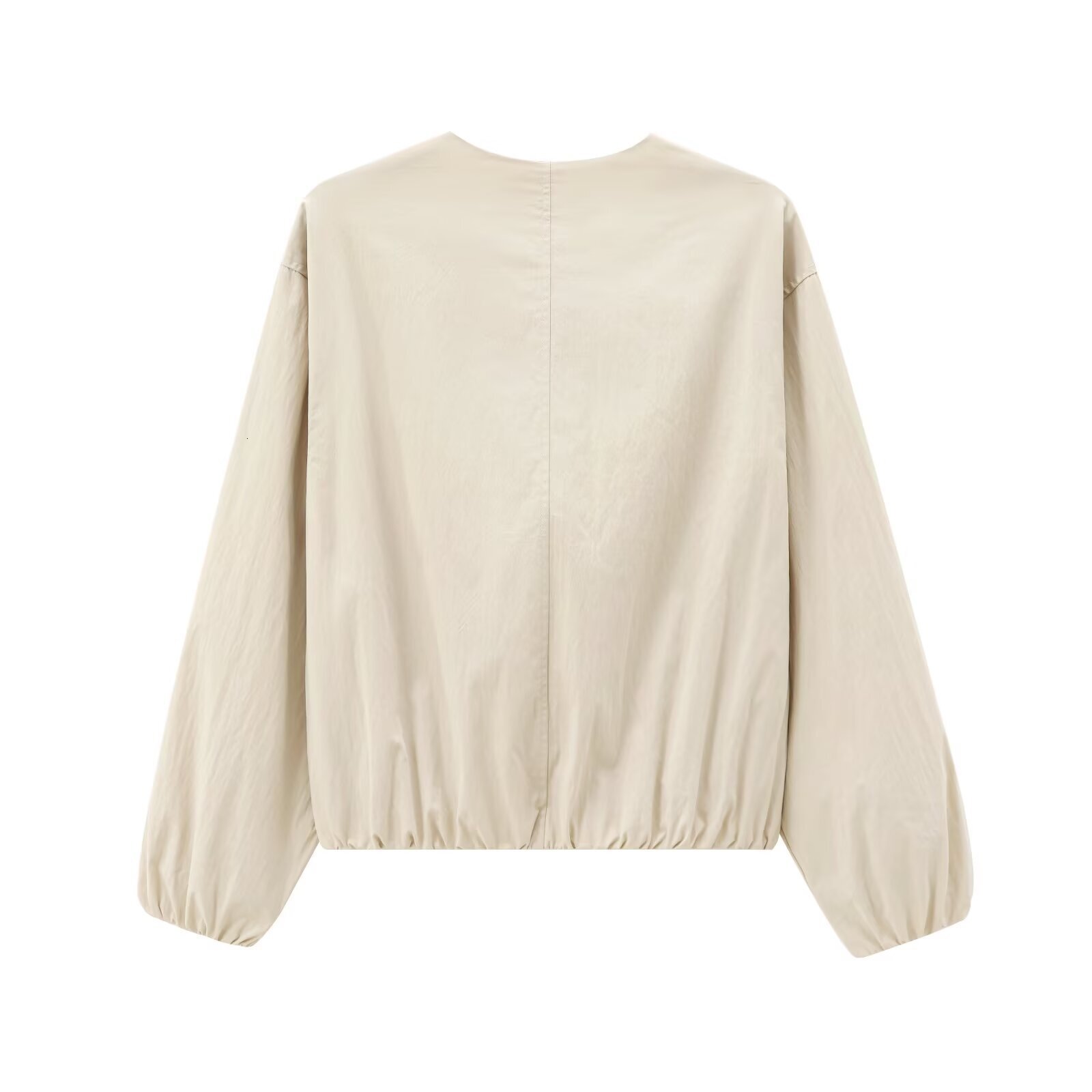 Casual Round Neck Accessory New Womens Clothing Autumn Pocket Street Fashion Jacket Style
