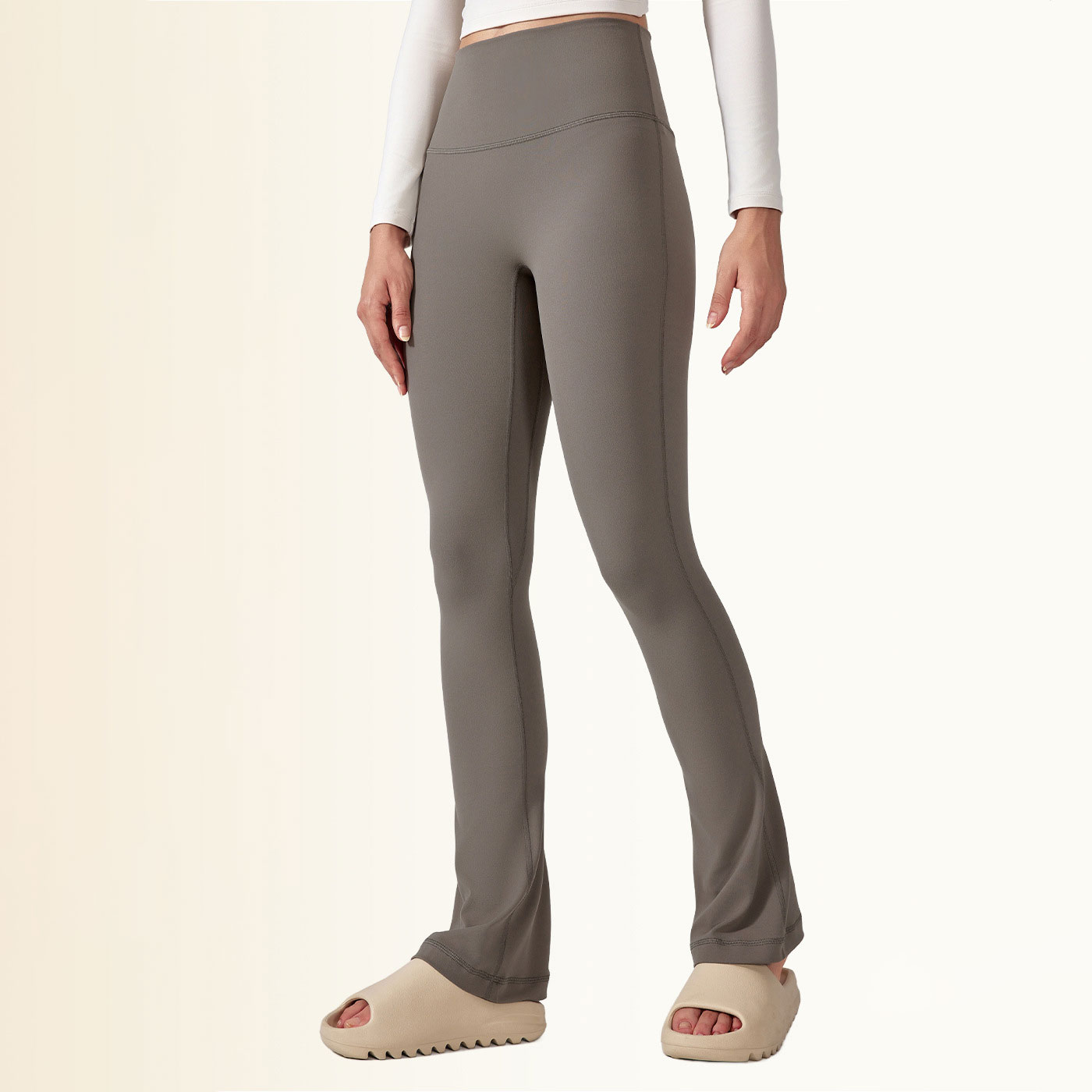190 Mini Flare Pant No T-line High Rise Pants Fitness Yoga Leggings Naked Feeling Tights Women Trousers