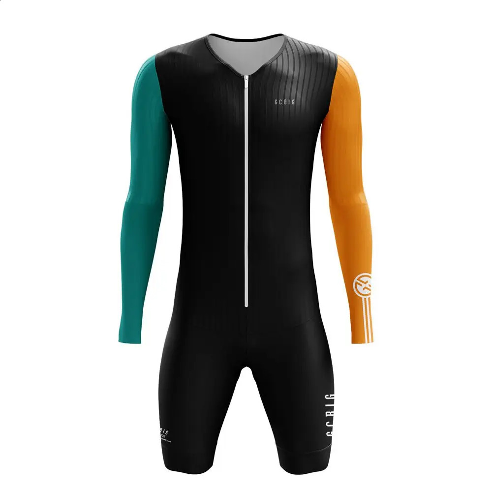 GCBIG Top Triathlon Suit Mens High Quality Road Bodysuit Ciclismo Mtb One Piece Bicycle Sets Jumpsuit Culotte Hombre 240907