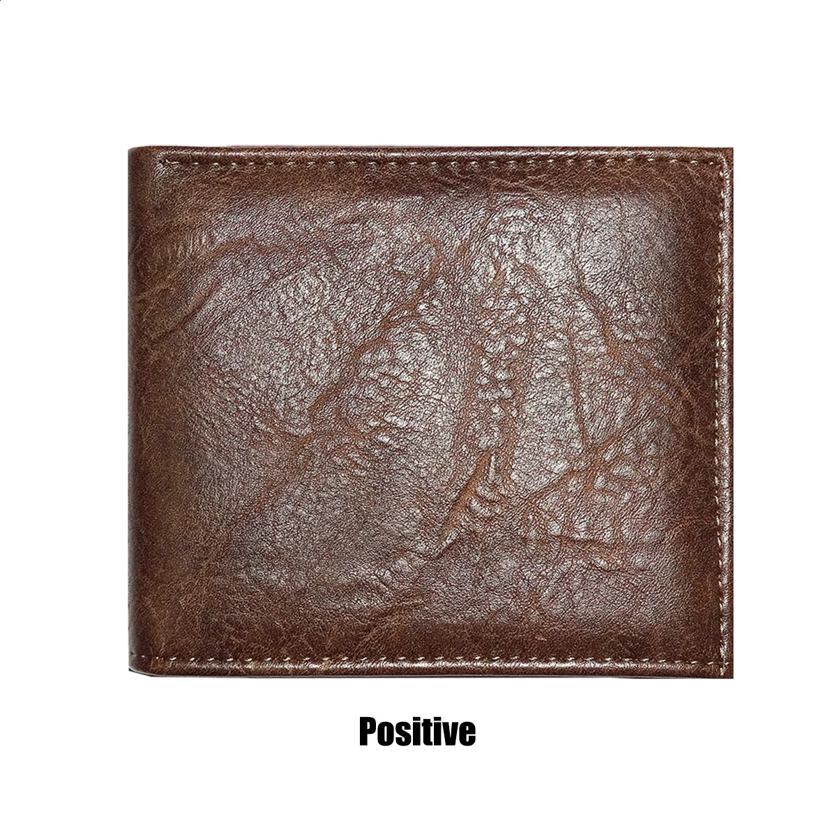 Classic mens coin wallet retro PU leather wallet mens high-quality 3-fold credit card holder wallet mens wallet 240907