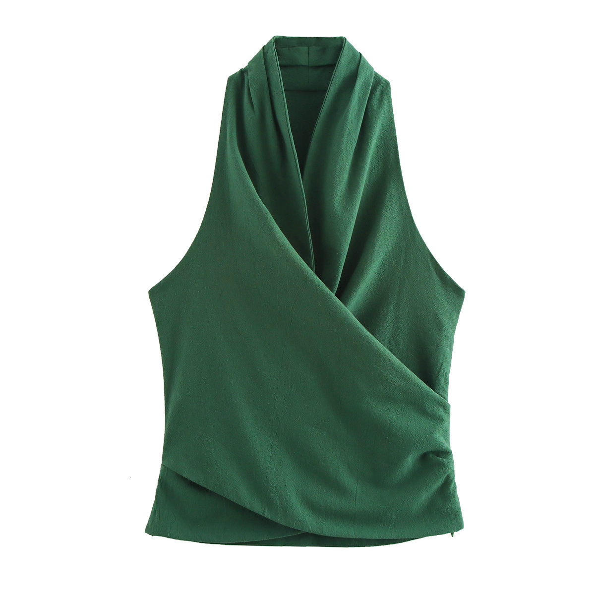 Linen Blend Autumn Vest Top Style Womens Asymmetric Street Fashion New Product
