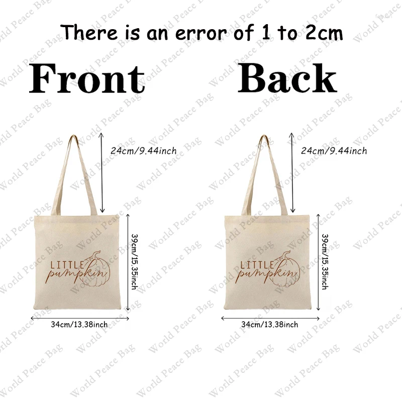 2025 new shopping bags 1 pc little pumpkin patterntote bag canvas shoulder for travel daily commute womens reusable zhanyishengli