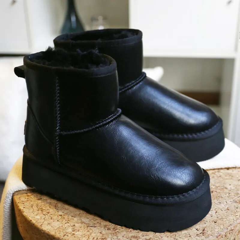 2023 Women's Newest Australian Classic Cowhide Real Wool Snow Boots Winter Waterproof Stain And Oil Resistant Warm Leather 250227 250227