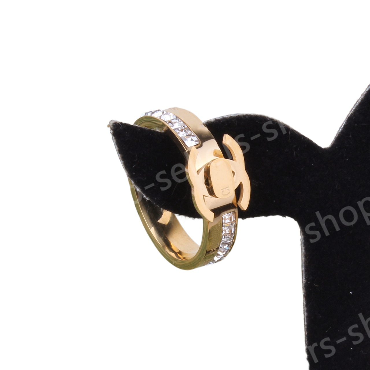 Fashion Designer Ring Classic Stainless Steel Gold Ring Fashion Luxury Inlay Crystal for Womens Wedding Jewelry Holiday Gift Size 6 7 8 9