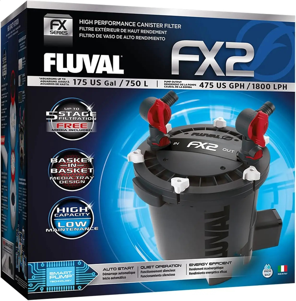 FX2 highperformance tank aquarium filter multistage filtration builtin power water exchange system and basket style 240906
