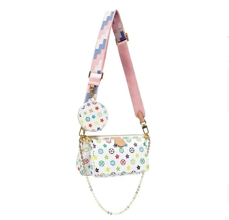 Classic Women Shoulder bags Fashion Leather Handbags Lady colorful Bags Totes Purses Flower 2 piece set Crossbody Messenger Bags high quality Designer bags Wallet