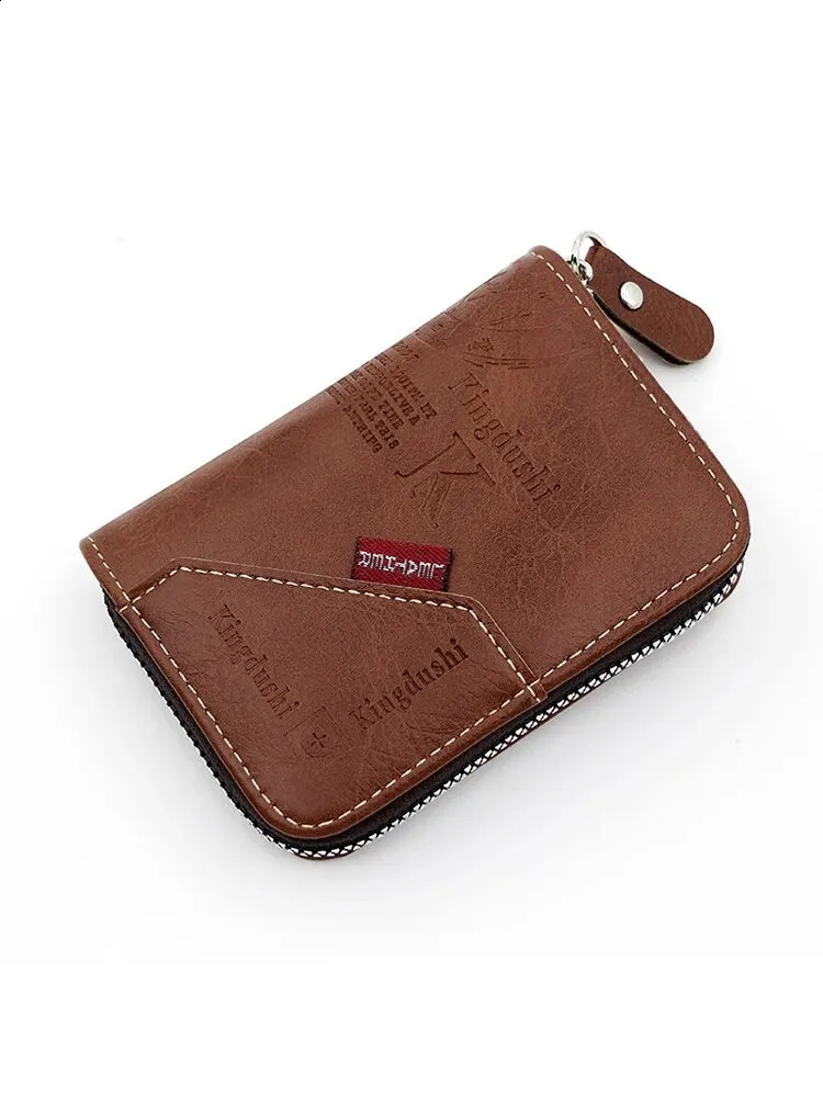 Classic Retro Cowboy Style Multi functional Multi card Position Coin Position Zipper Card Box ww 240914