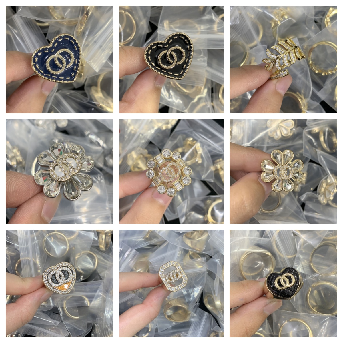 Luxury designer Rings Women Gold Plated Silver Plated Crystal Stainless Steel Love Wedding Jewelry Supplies Ring Fine Carving Finger Ring