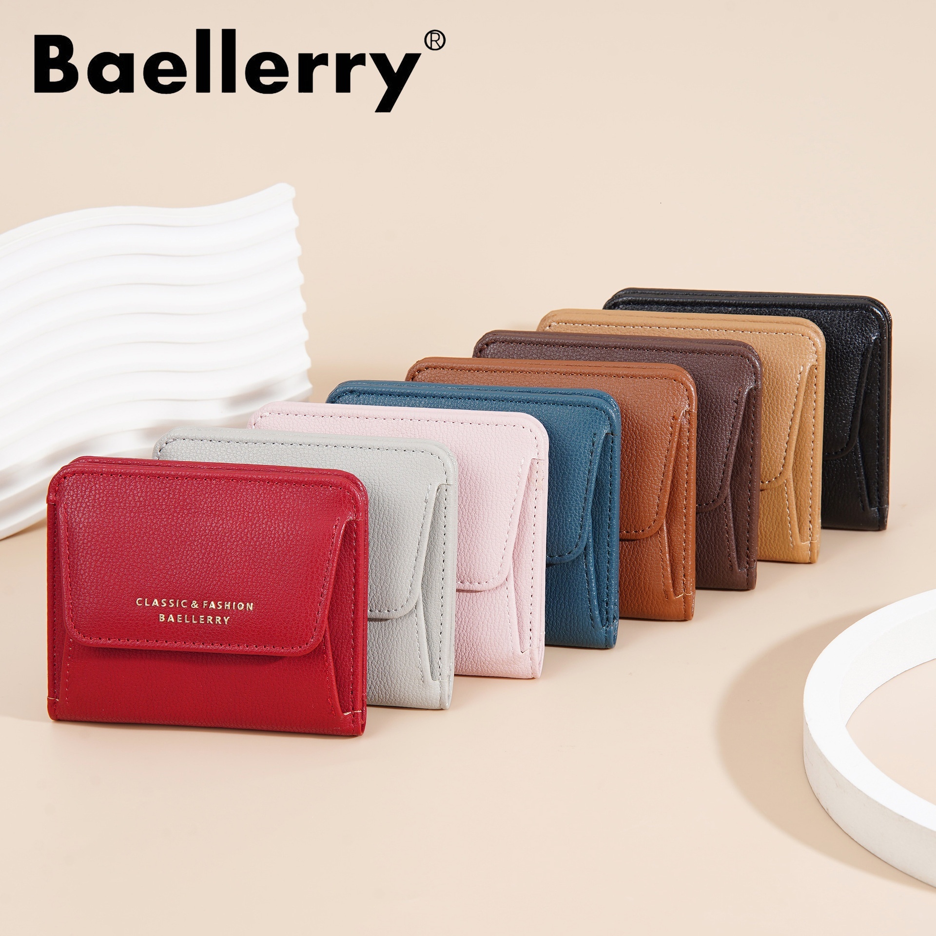 Women's new Baellerry Japanese style short bag pocket coin purse fashion wallet