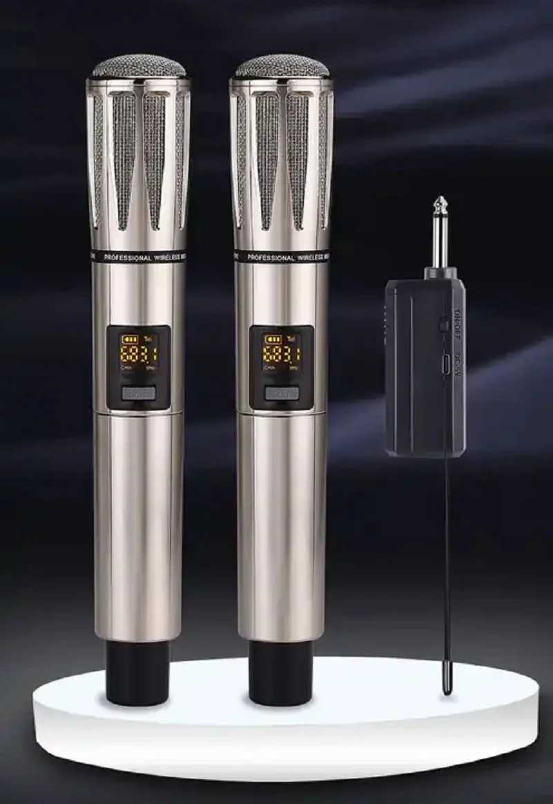 Microphones Wireless handheld professional microphone metal U-band Araoke microphone home system for party stage PA speaker conference outdoor J240830