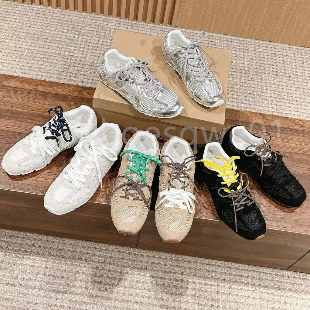 Top quality Vintage Suede brown mesh casual sneakers Lace-up low-top tennis shoes womens men trainers Athletic shoes Luxury designer Low top flats Sport shoes with box