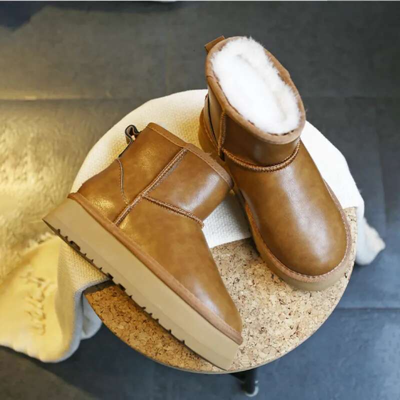 2023 Women's Newest Australian Classic Cowhide Real Wool Snow Boots Winter Waterproof Stain And Oil Resistant Warm Leather 250227 250227