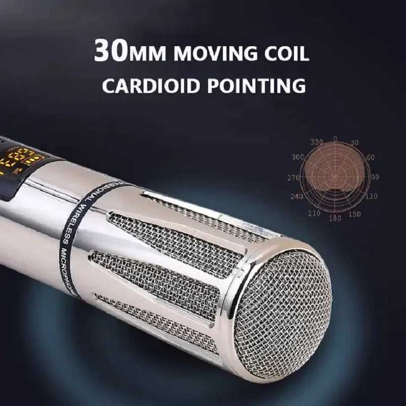 Microphones Wireless handheld professional microphone metal U-band Araoke microphone home system for party stage PA speaker conference outdoor J240830