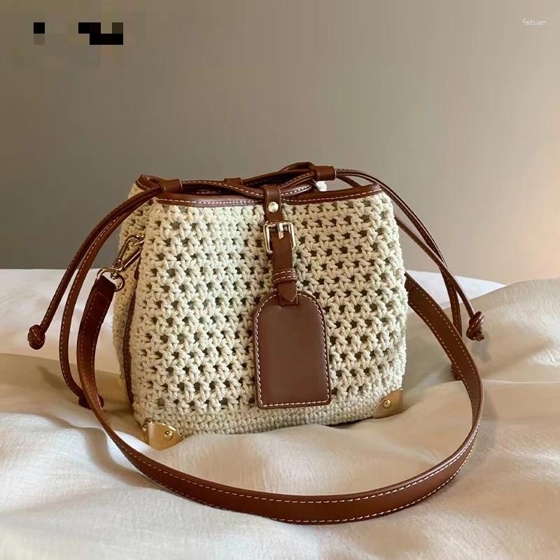 3 Shoulder Bags Summer Style Exquisite And Versatile Bucket Bag Casual Simple Woven Small Cute Fashionable 4