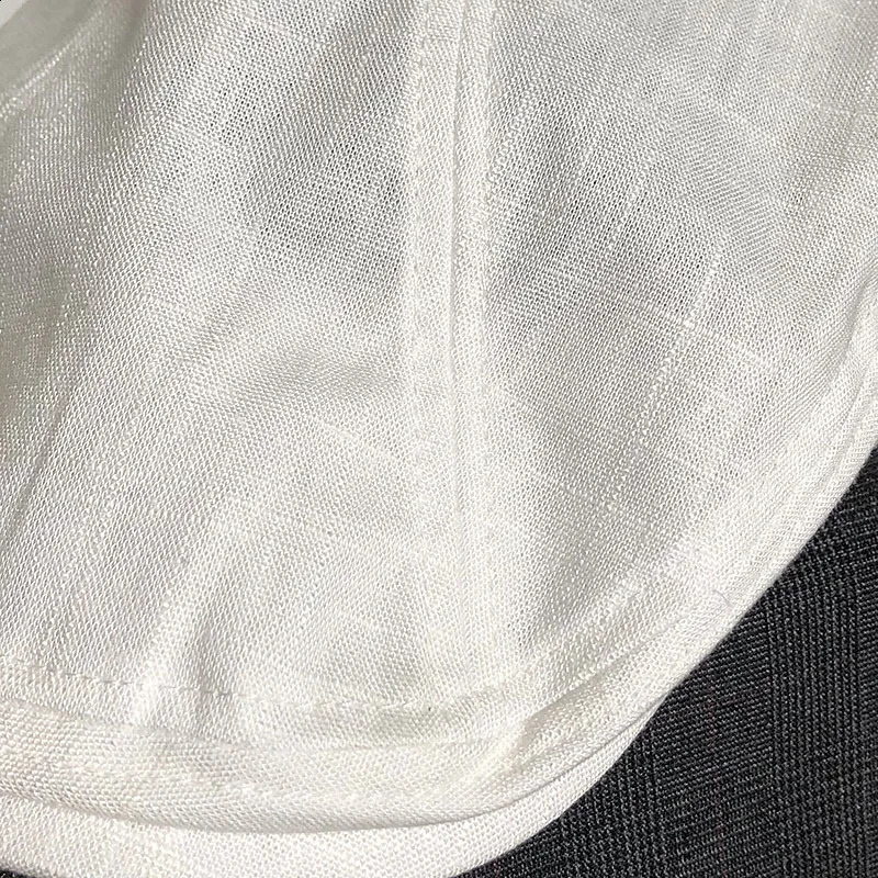 Spring and Summer Linen s Boys Hat White Breathable Beret Mens Literature Retro Hat British Hat Mens Hat 55 240905