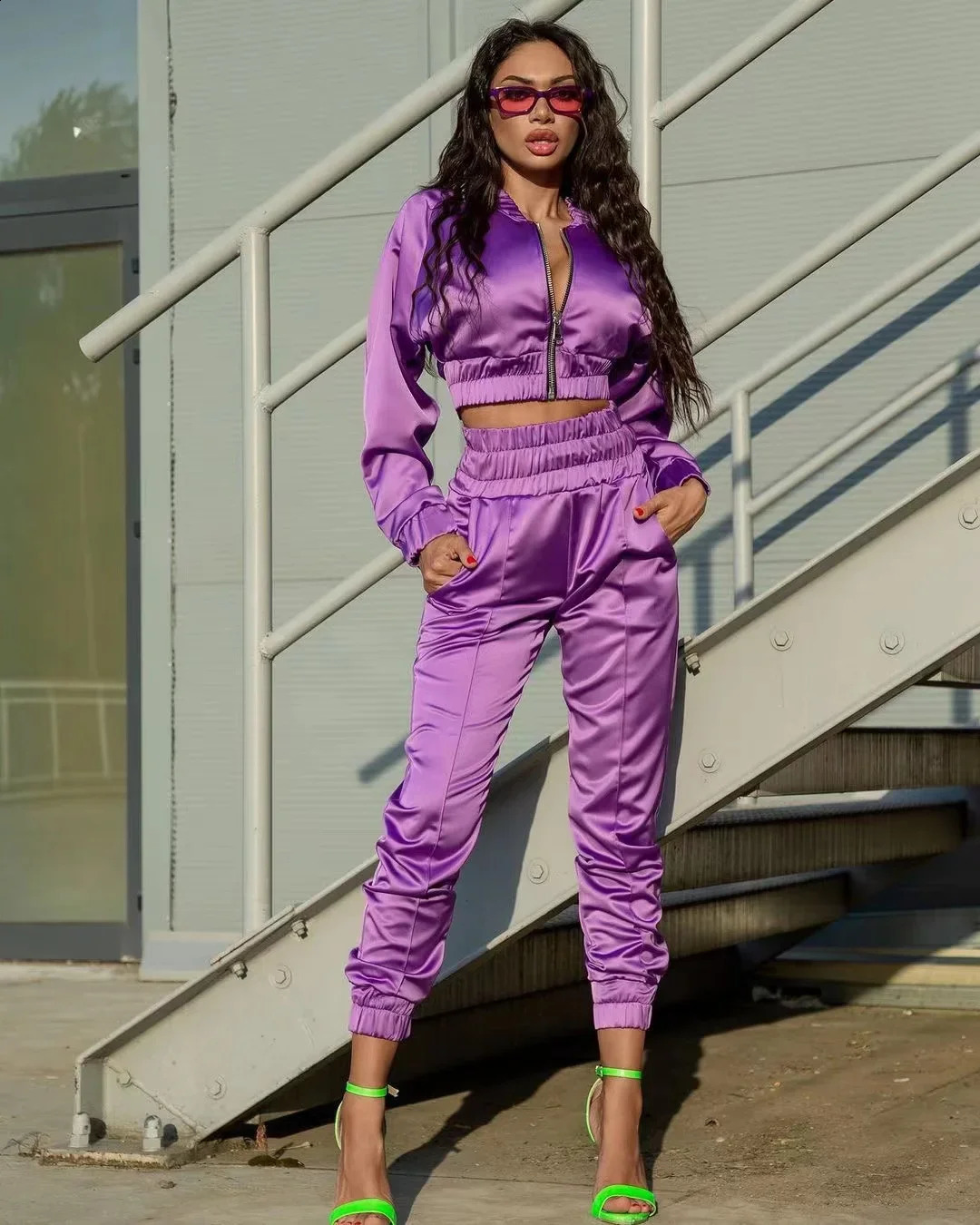 Autumn Two Piece Sets Women Tracksuit Oversized Suit 2024 Jacket Trouser Suits Female Sweatshirt Solid Sports Pants Sportswear 240905
