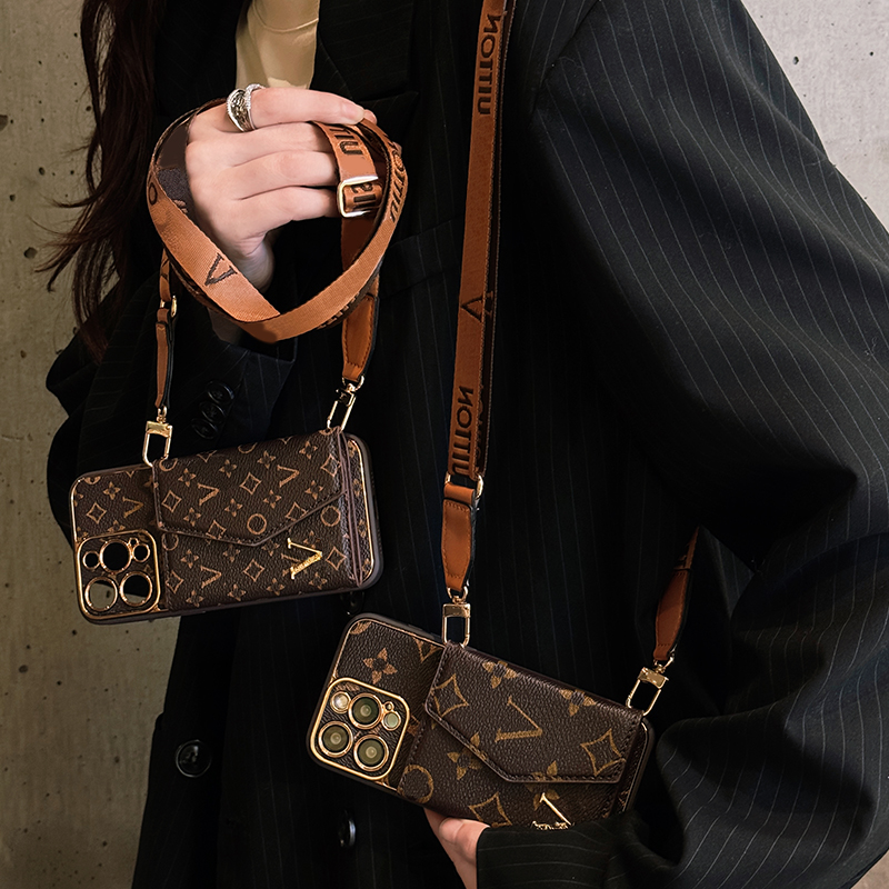 iPhone Case Designer Crossbody Card Wallet Phone Cases for iPhone 15 14 13 12 11 Pro Max 14promax 13promax 14pro 14plus 11promax Lanyard Handbag Mobile Cover