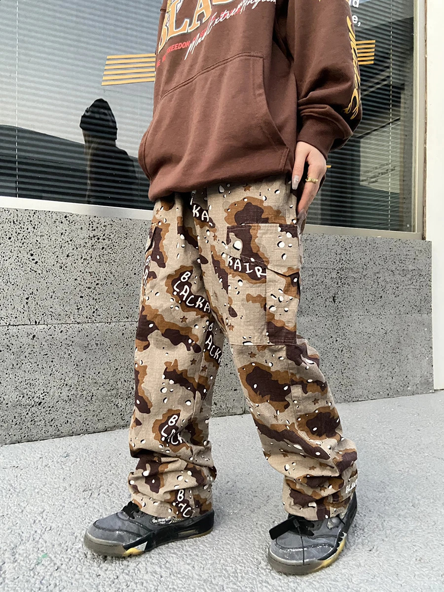 REDDACHiC Hiphop Camouflage Pockets Cargo Pants Women Friends Loose Casual Elastic Waist Sweatpants Couple Retro Y2k Streetwear 240906